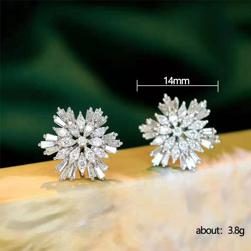 Snowflake Zircon Earrings