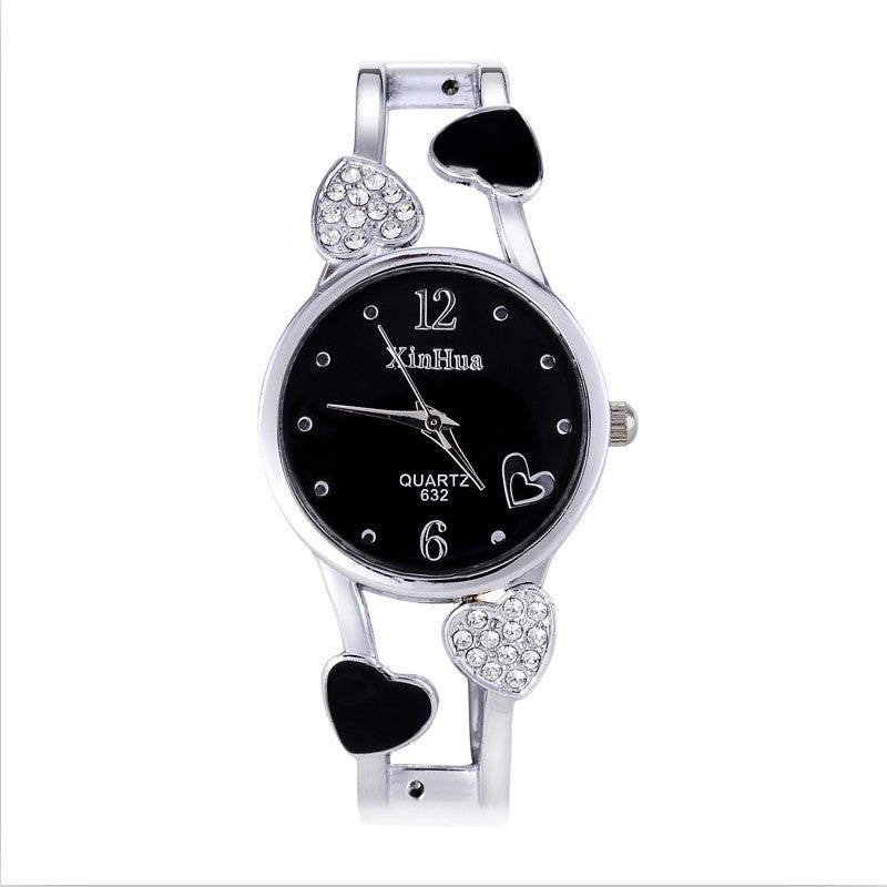 Set Diamond Watch with Hearts