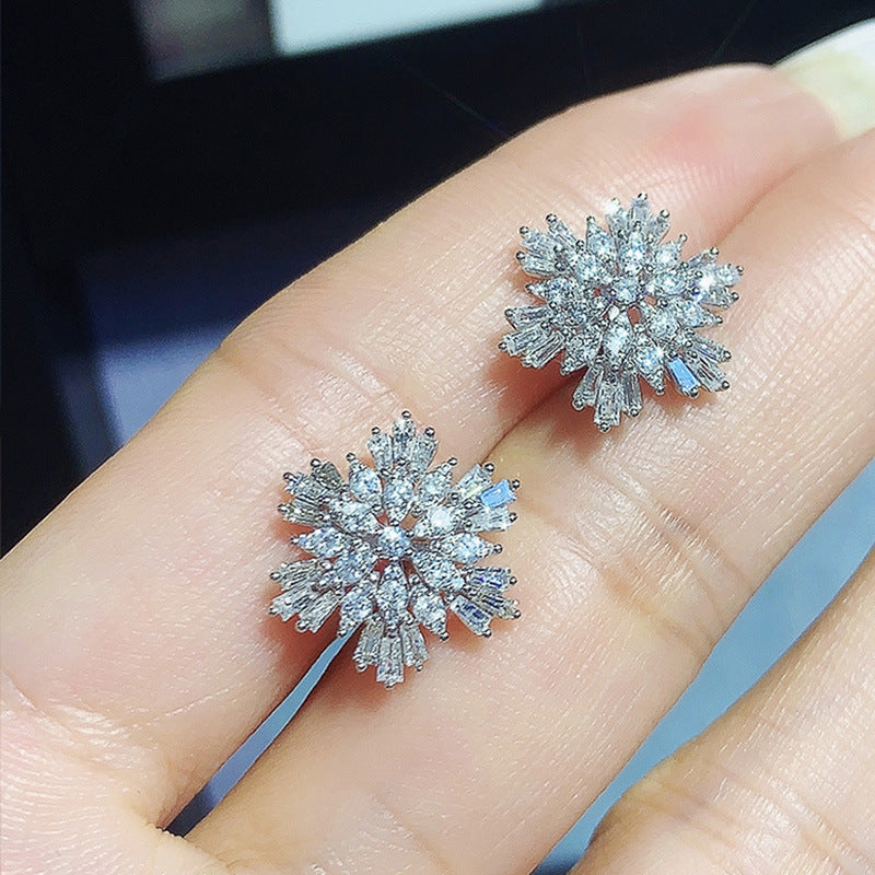 Snowflake Zircon Earrings