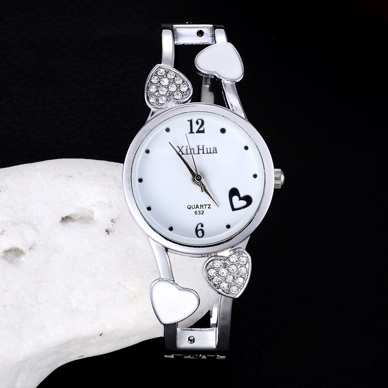 Set Diamond Watch with Hearts