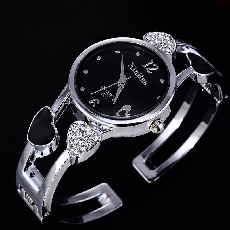Set Diamond Watch with Hearts
