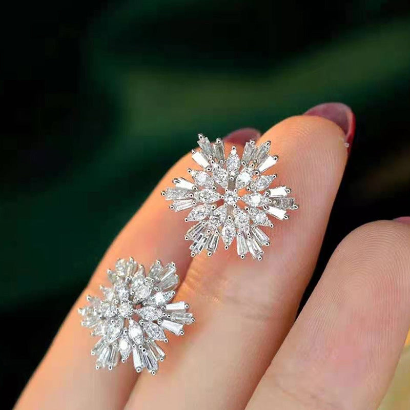 Snowflake Zircon Earrings
