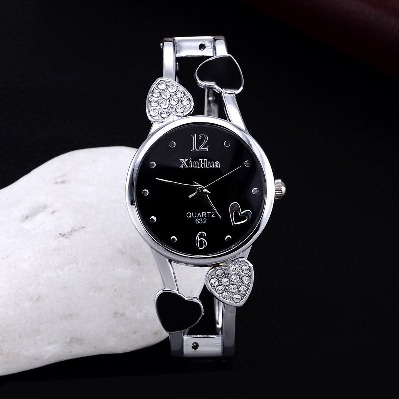 Set Diamond Watch with Hearts