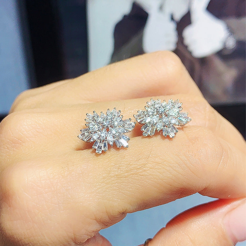 Snowflake Zircon Earrings